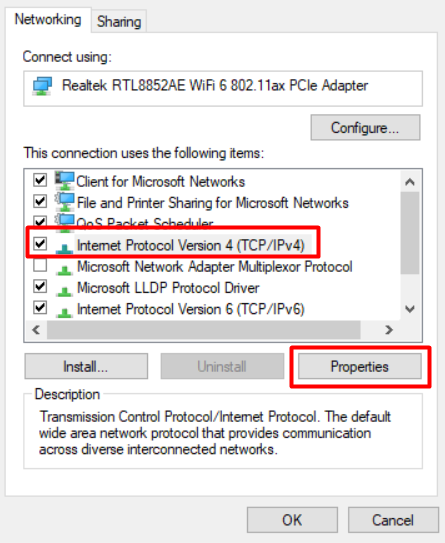 active network connection