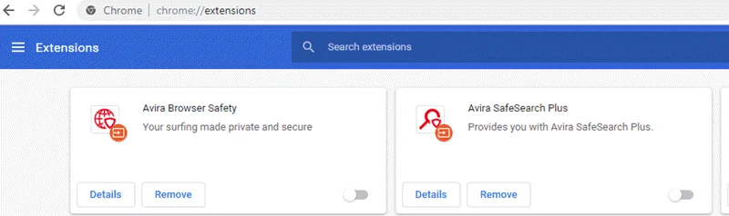 disable extensions chrome
