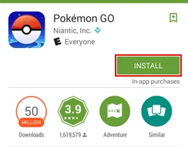 install pokemon go android
